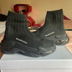 balenciaga triple s air knit mid sock